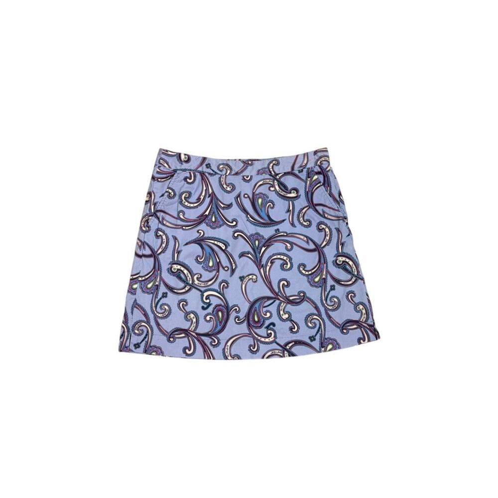 Clover by Bobby Jones Skirt Blue Paisley Straight Active Golf Skort Size 4